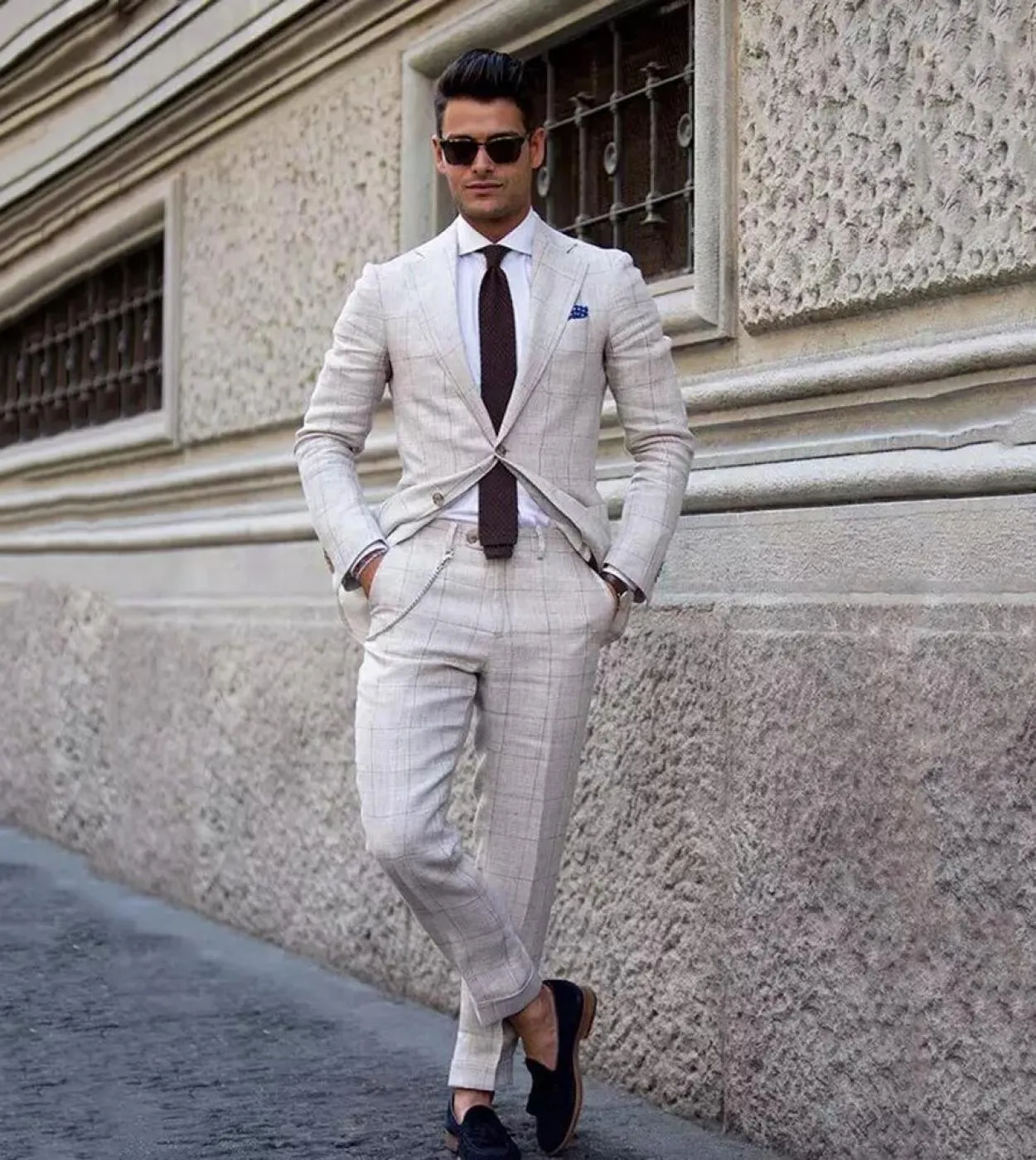 Abiti da uomo Smoking da sposa Slim Fit Abito da 2 pezzi Business Casual Party Prom Blazer Risvolto con risvolto giacca  panta