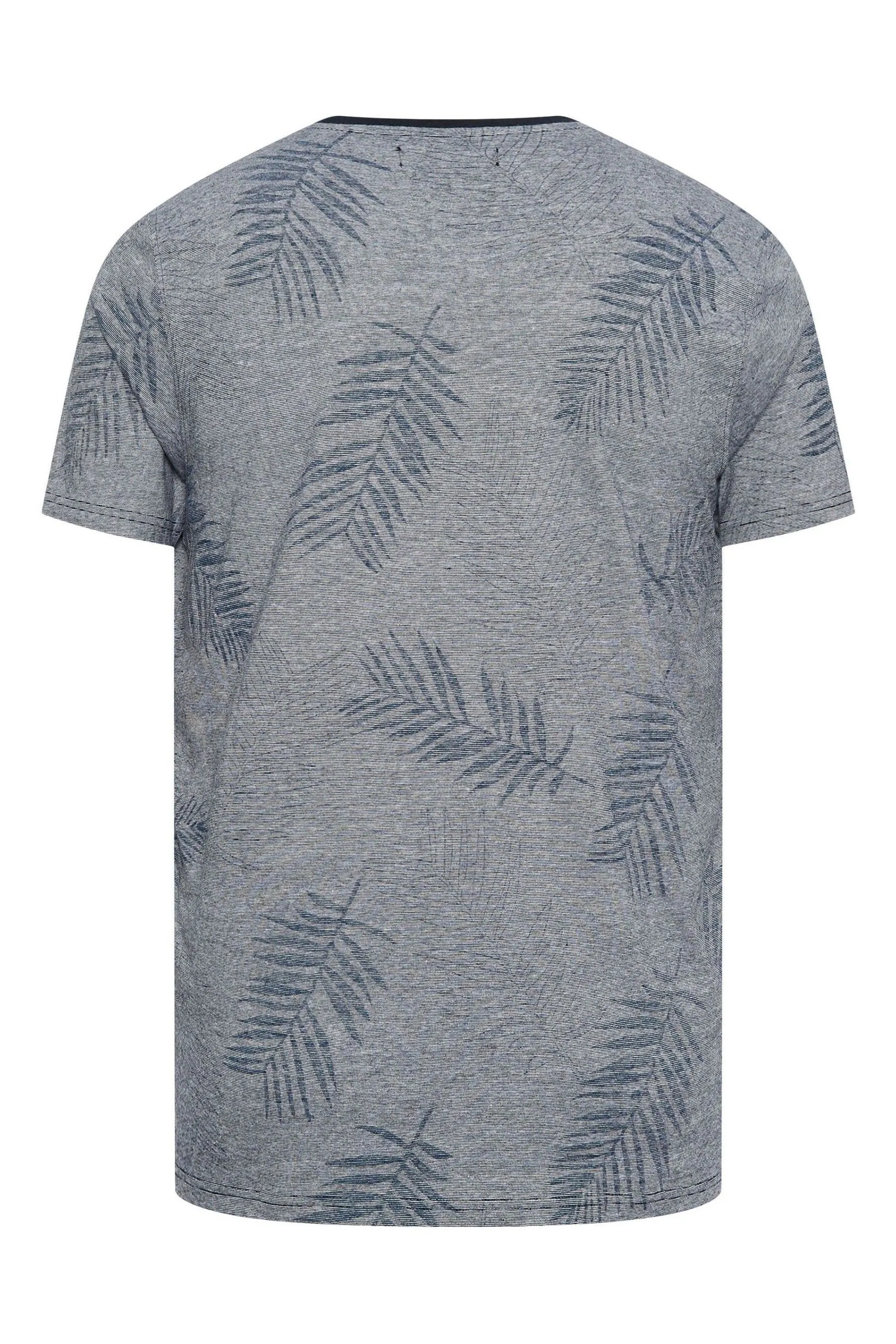 BadRhino Big & Tall A righe - T-shirt con foglie