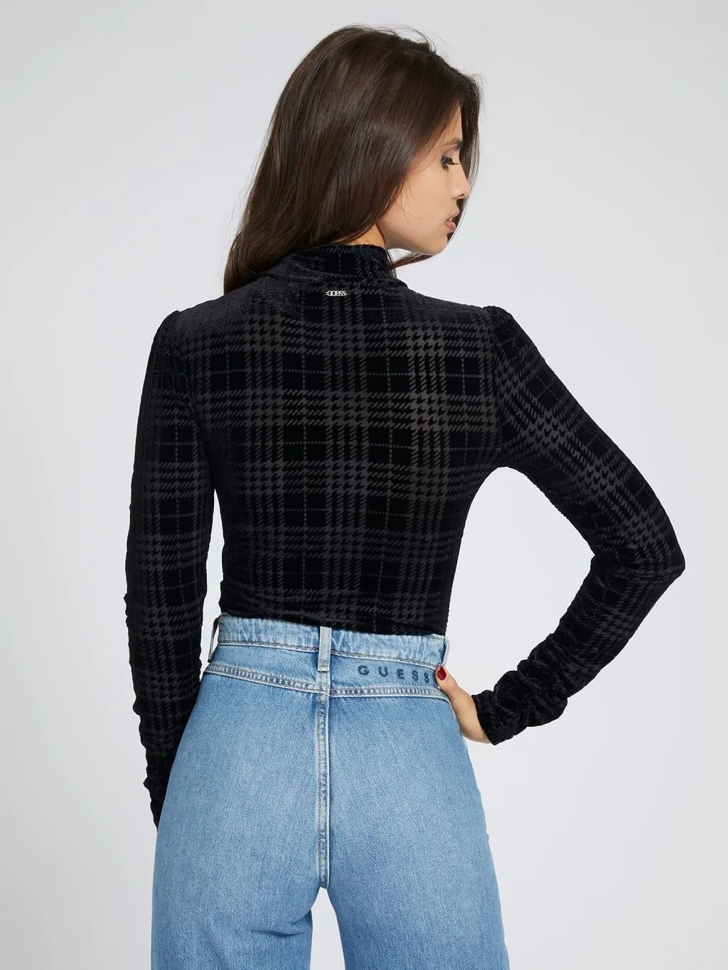 Body collo alto flock