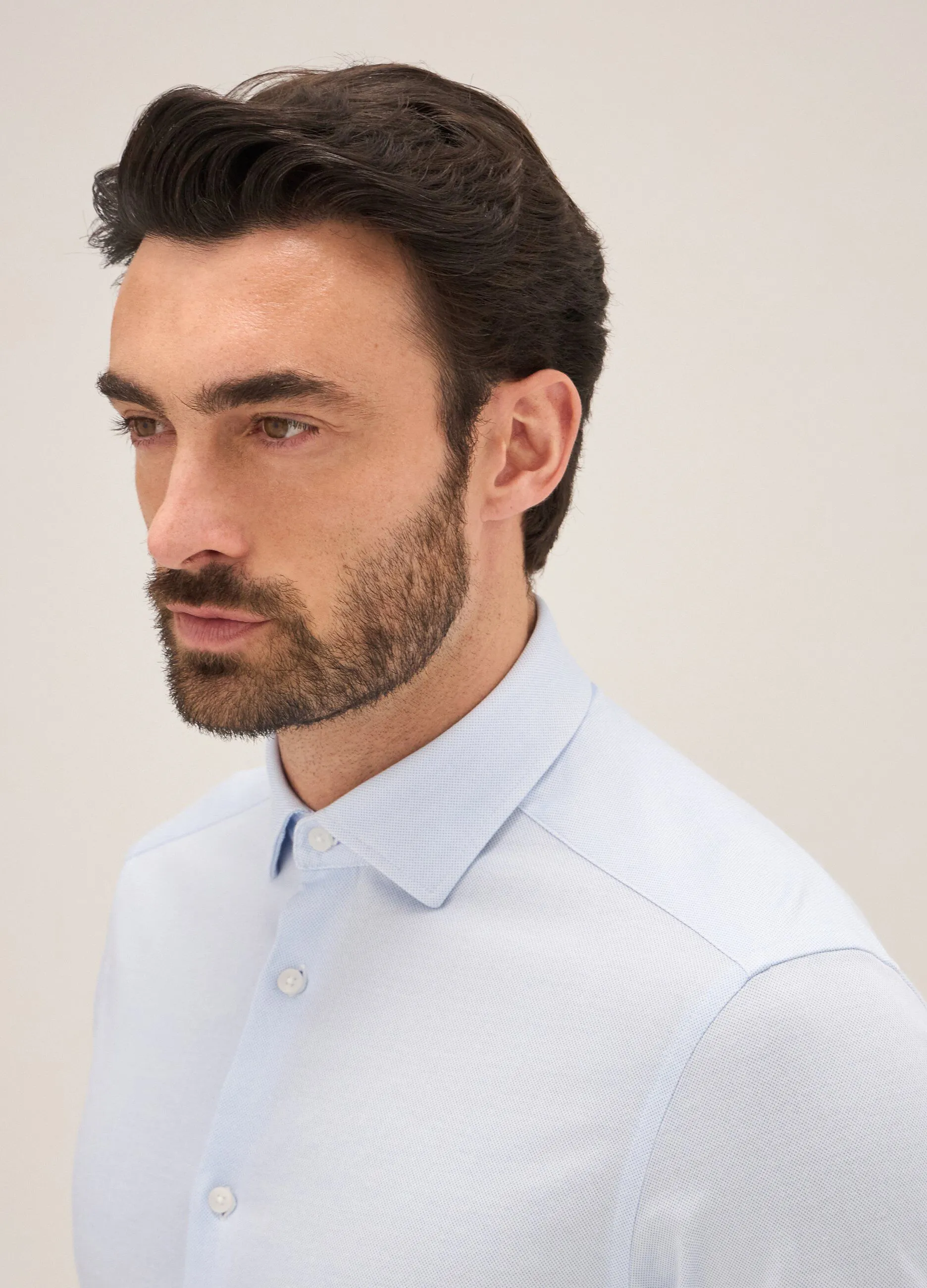 Camicia Rumford in misto jersey uomo