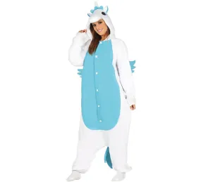 Costume da pigiama unicorno blu per donna