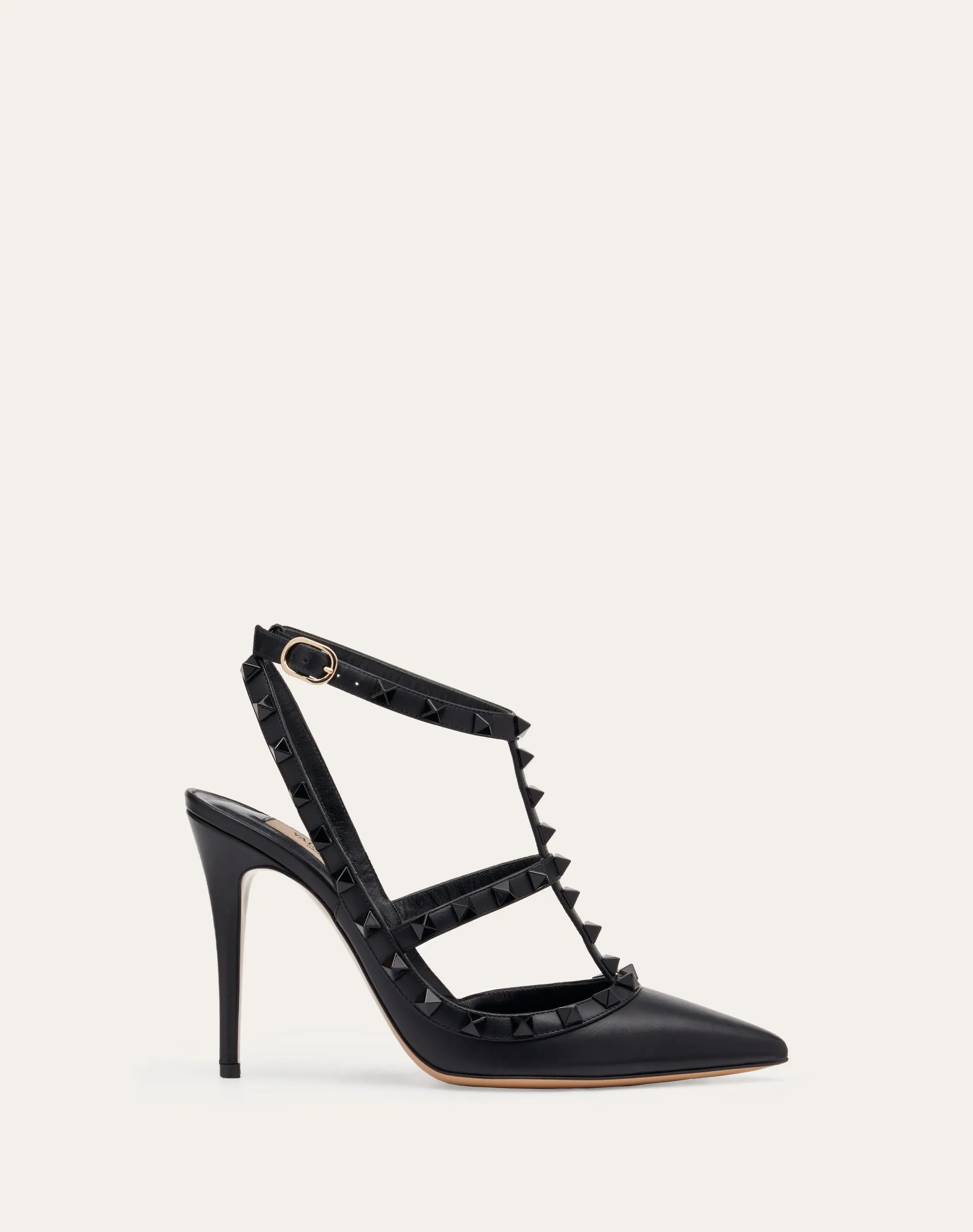 DÉCOLLETÉ ROCKSTUD CON CINTURINI E BORCHIE IN TONO 100MM