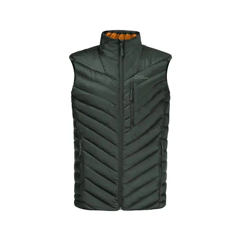 JACK WOLSKINS PASSAMANI DOWN VEST Uomo Piumino senza maniche (Nero Oliva)