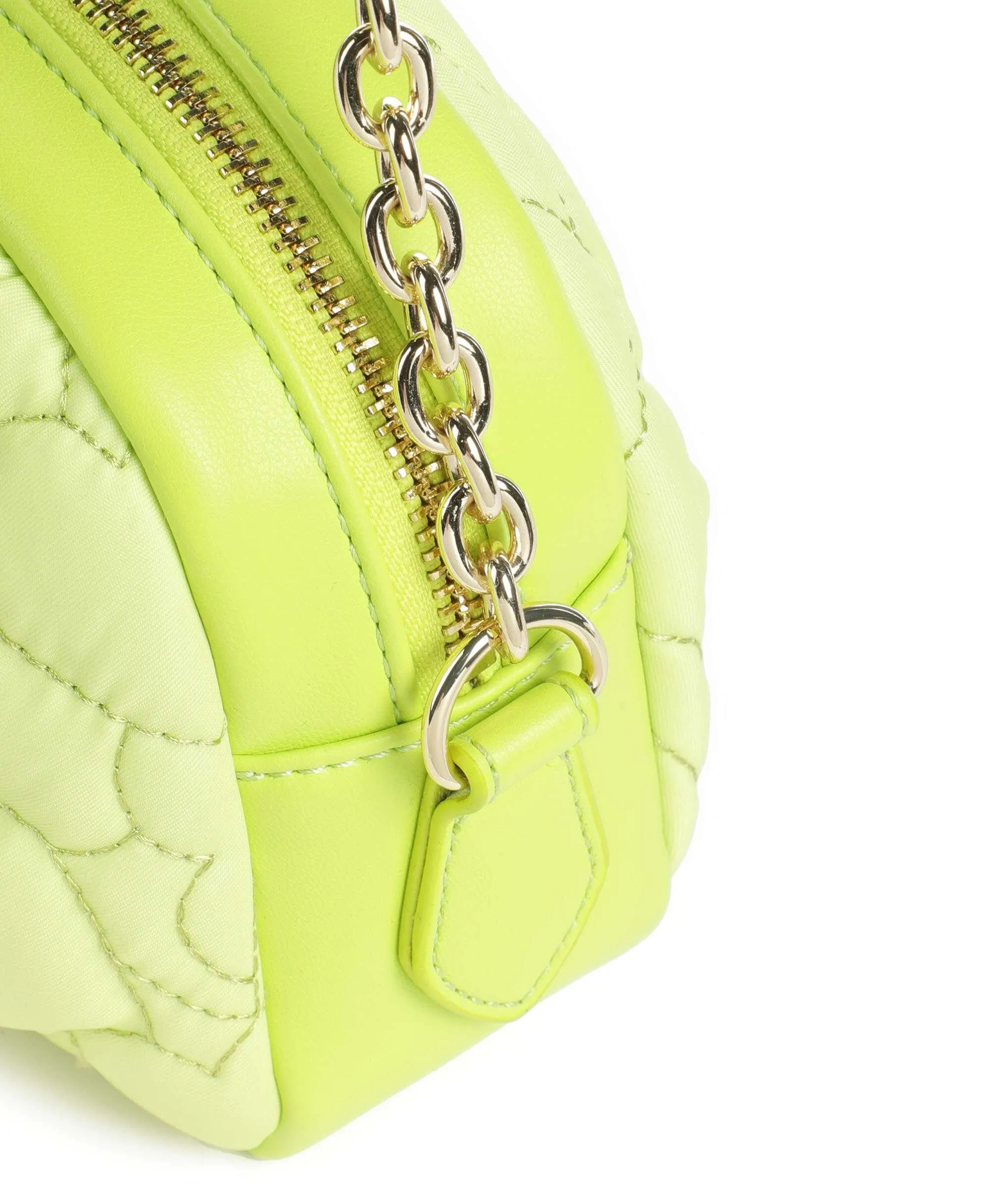  Love Moschino Puffy Heart Borsa a tracolla poliestere, pelle sintetica verde chiaro  