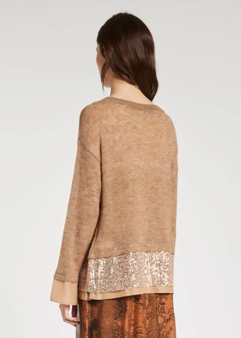 Maglia con scollo a barchetta