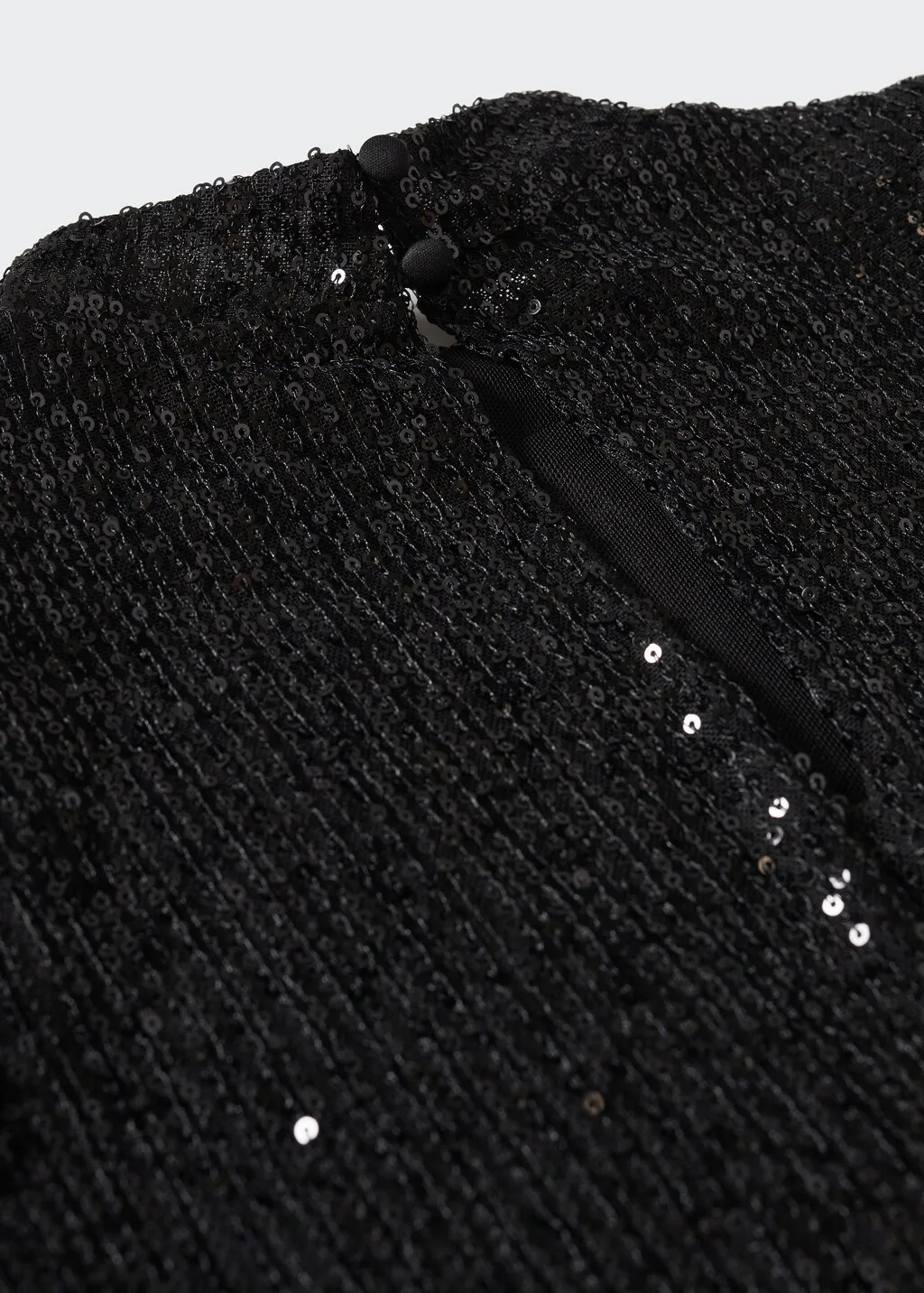 Maglietta paillettes collo alto