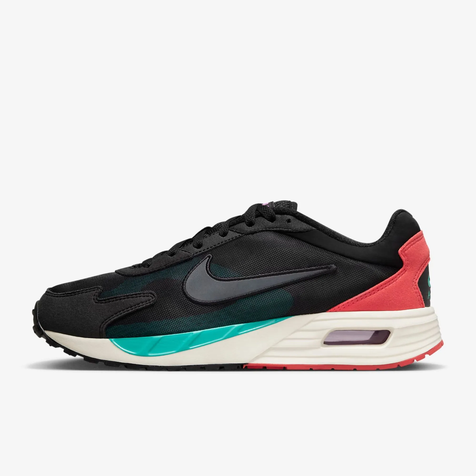 NIKE Sneaker Bassa Uomo - DX3666 Nero/Clear Jade Ii/Vivid Sulfu - Nero  