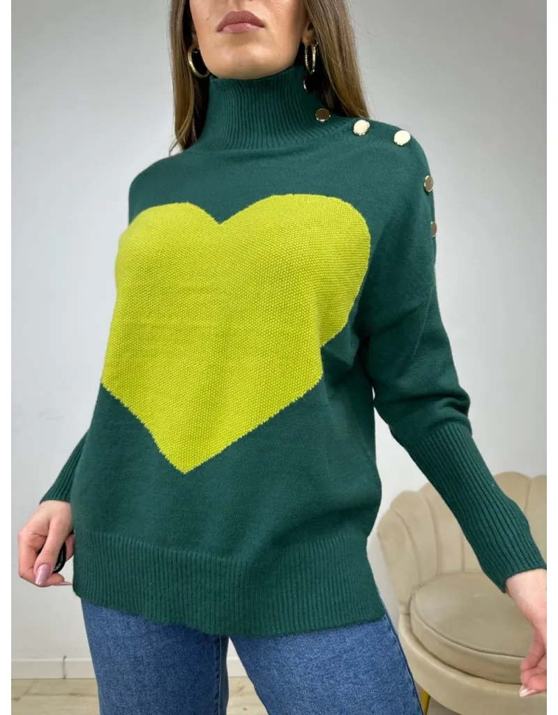 PULLOVER CLELIA VERDE SCURO