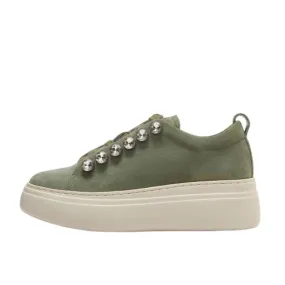 SCARPE DONNA EMANUÉLLE VEE SNEAKER BICE PELLE SCAMOSCIATA GREEN 442P70110P011  
