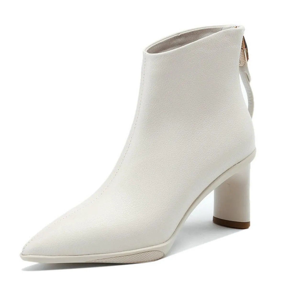 Stivaletti da donna Punta a punta Tacco alto sottile Scarpe in vera pelle Donna Autunno Inverno Ufficio Donna Taglia 34 43