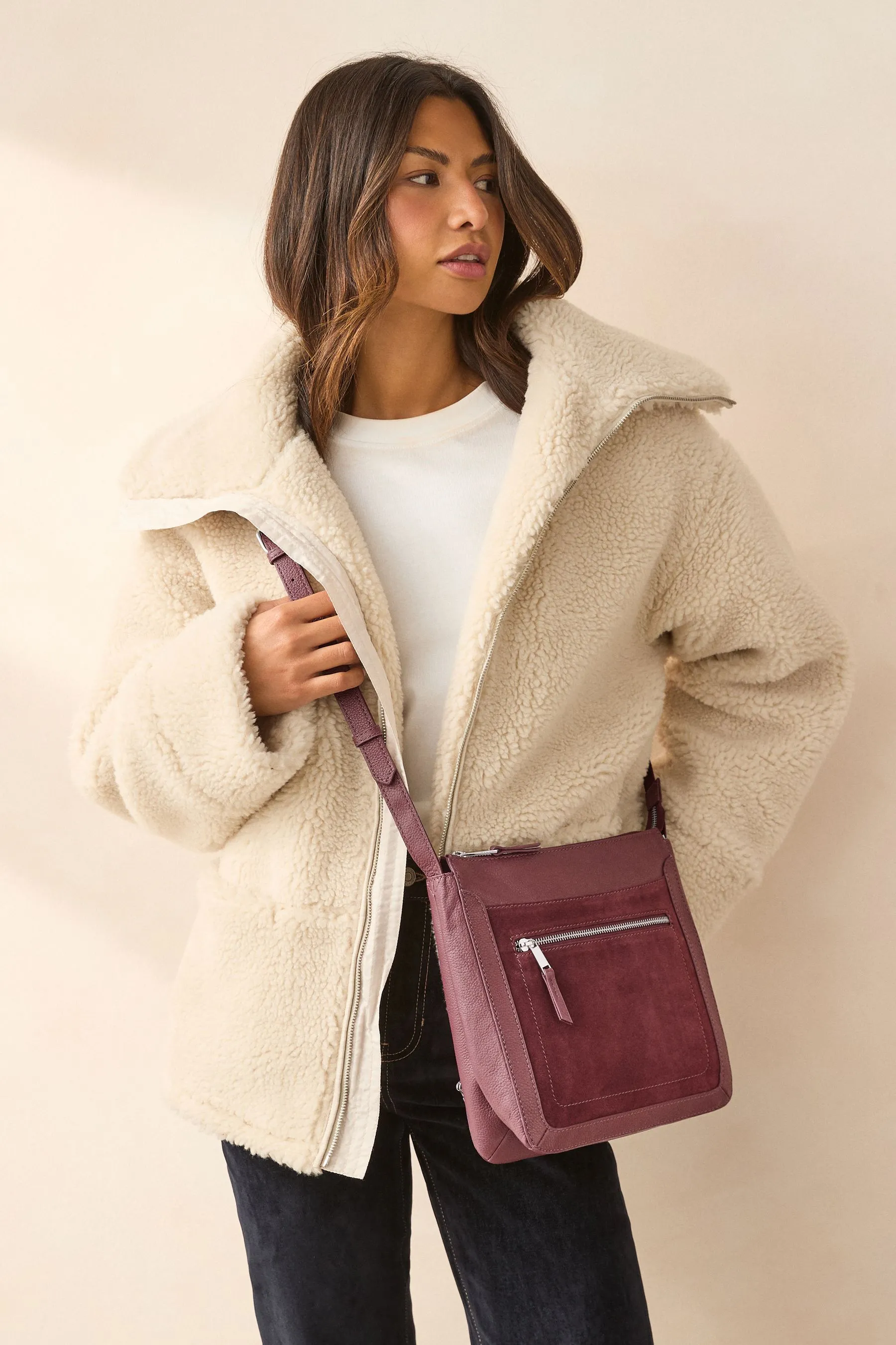 Tasca in pelle Messenger borsa    